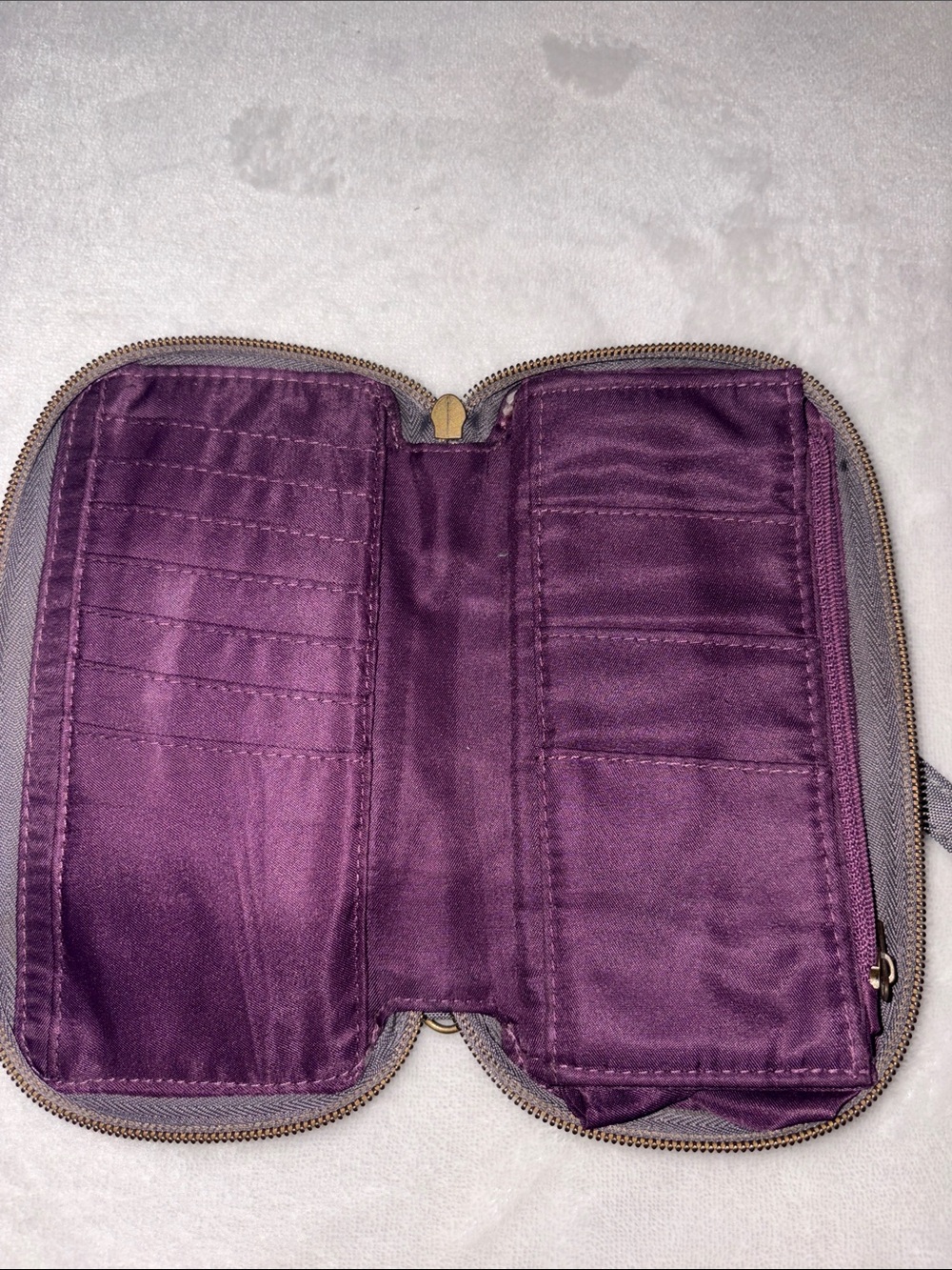 Travelon Dark Gray Wristlet Wallet with Gold Accent - Picture 6 of 7